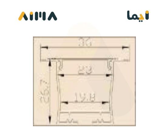 صورة نيو باور ألمنيوم بروفايل مخفي جداري سقفي طول 3م مقاس 3626